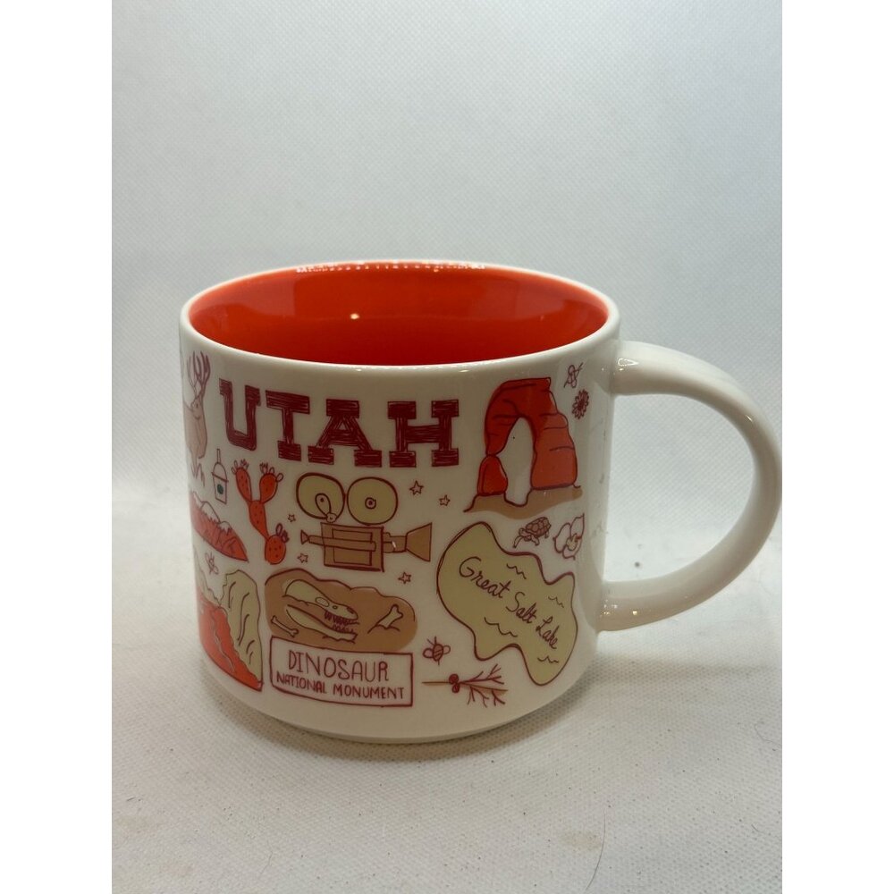 Starbucks Been There Series Utah Mug 14 Fl Oz Red Interior Ceramic Coffee Cup